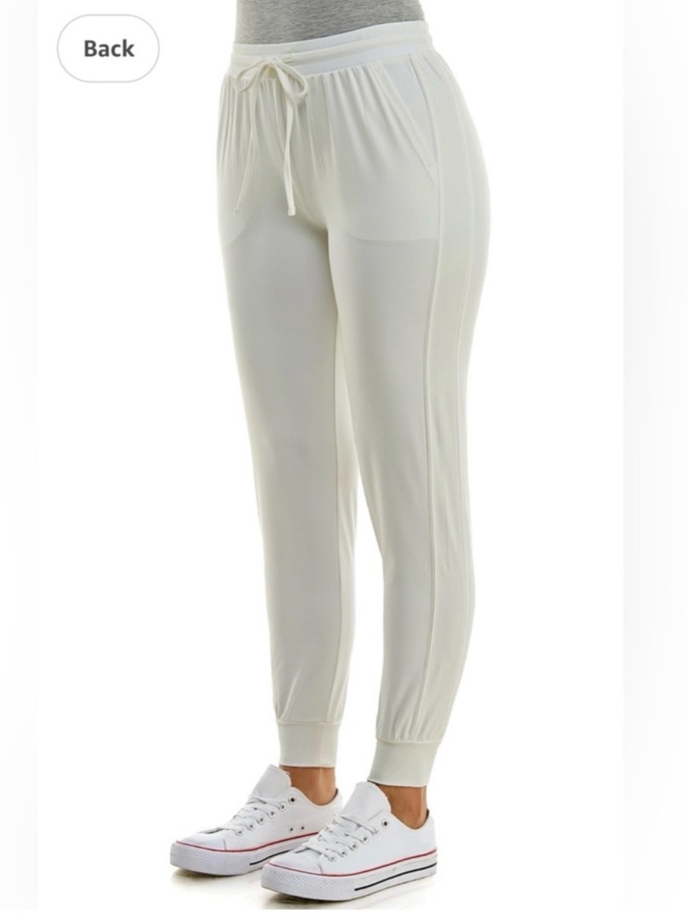 Rachel Zoe Cream Elastic Waist Pull-On Pants